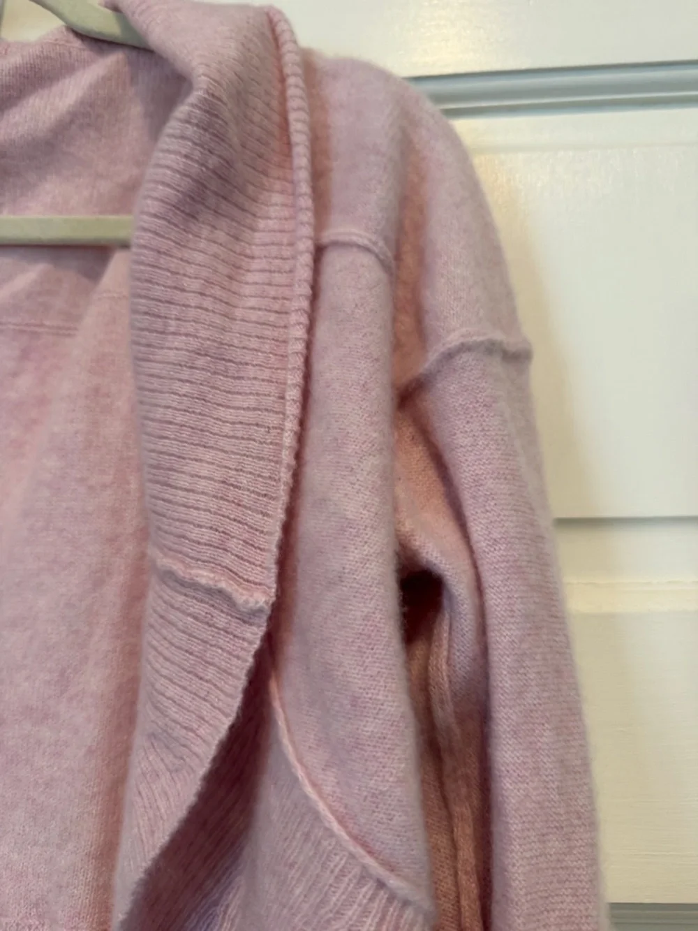 Free People Dusty Pink Cropped Open-Front Cardigan Bolero 100% Cashmere - Picture 3 of 6